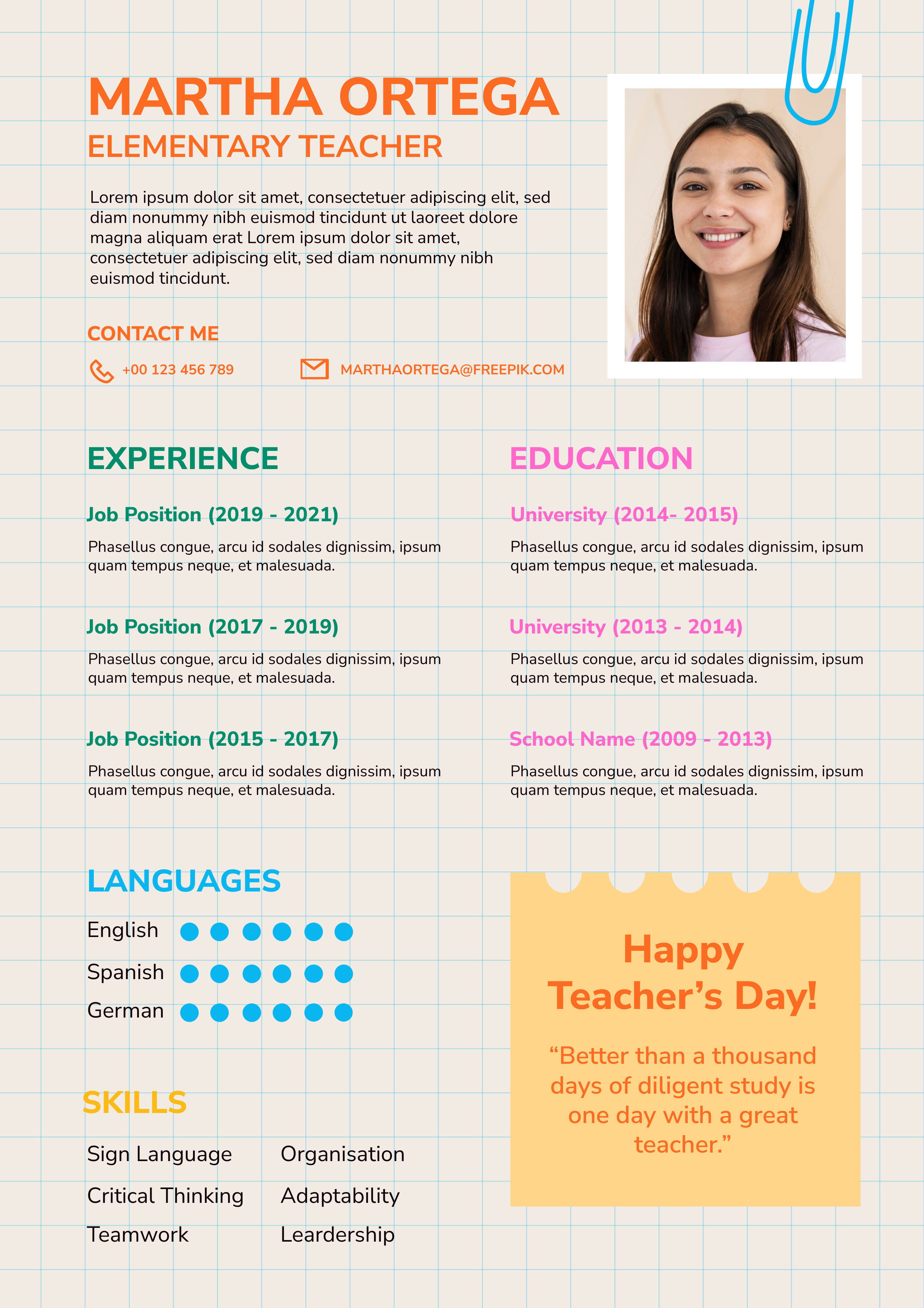 creative-simple-teachers-day-resume