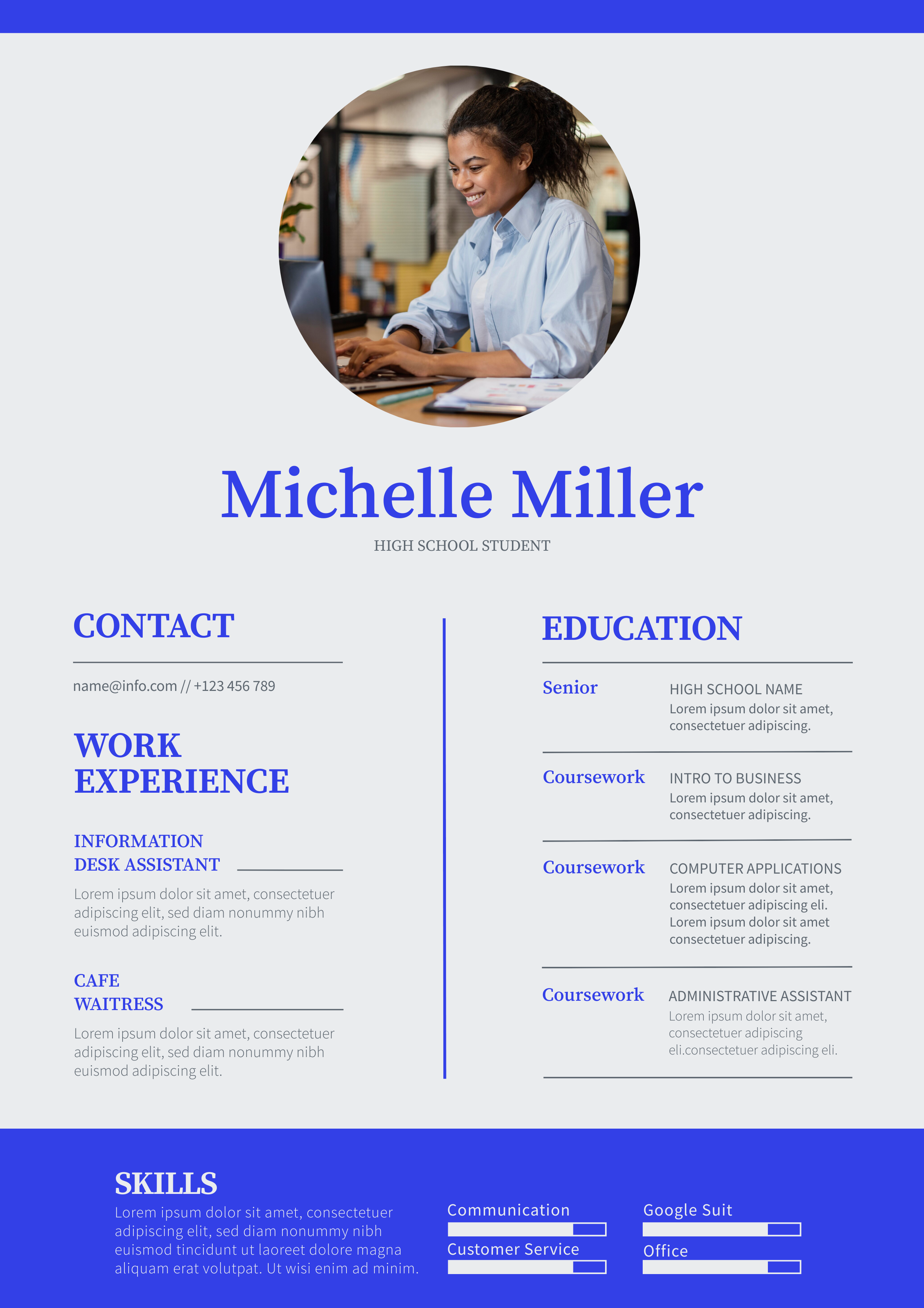 modern-simple-michelle-high-school-blue-resume